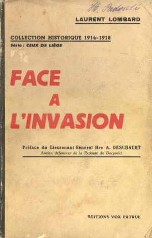 Face à l'Invasion (Laurent Lombard - Edition 1939)